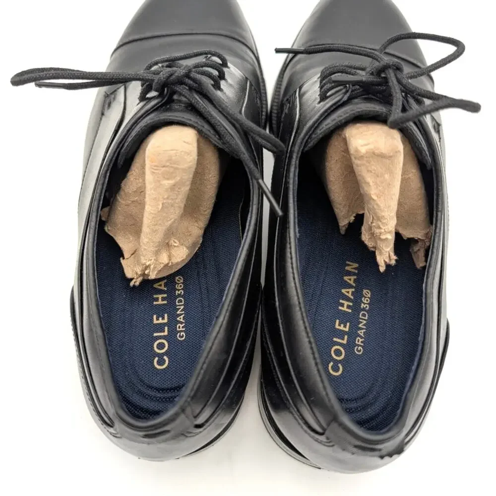 Cole Haan Carnegie Cap Toe Oxford Shoes Lace-Up Men's Black Size US9M EU42